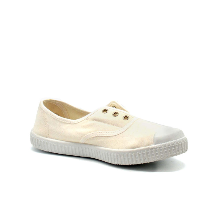 Zapatillas abiertas puntera blanca material Orgánico