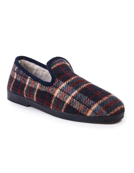 Zapatillas de casa cerradas cuadros