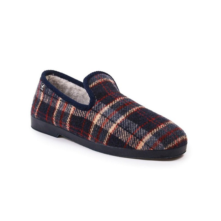 Zapatillas de casa cerradas cuadros