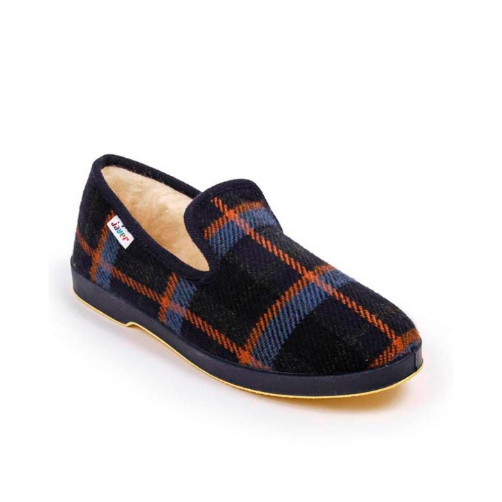 Zapatillas de casa abiertas cuadros