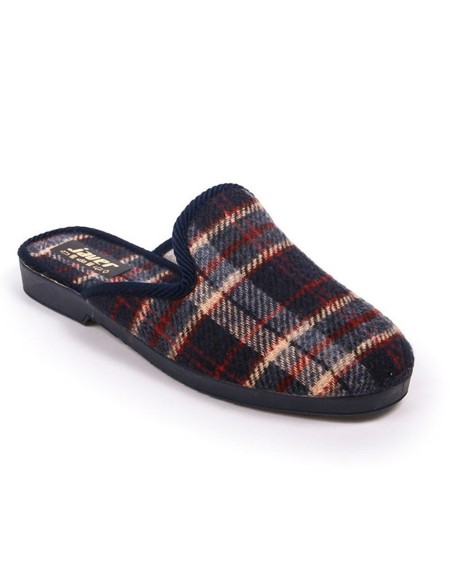 Zapatillas de casa abiertas cuadros