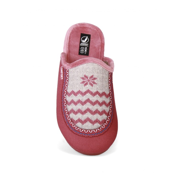 Zapatillas casa abiertas confort malva