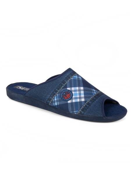 Zapatillas casa caucho peep toes marino 1978