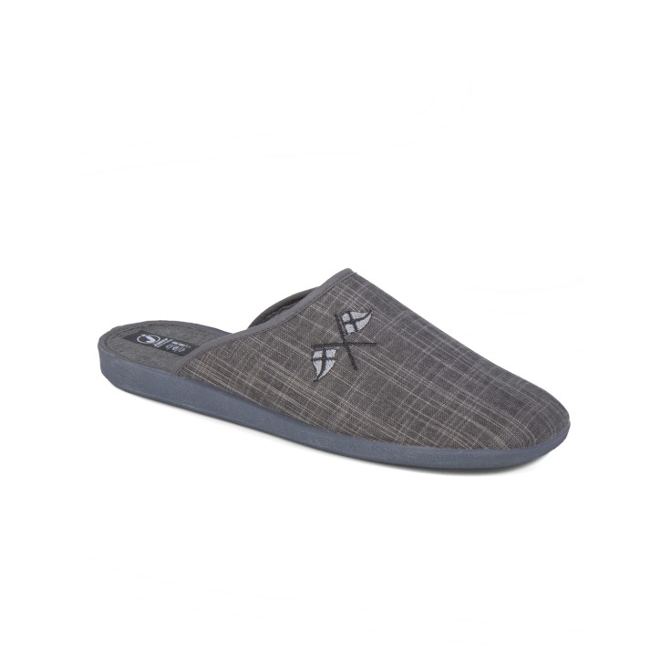 Zapatillas casa caucho natural gris banderas