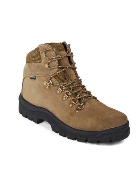 Botas trekking montaña serraje hidrofugado verde