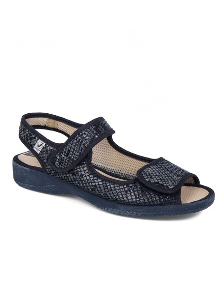 Zapatos ancho especial anatómicos azul marino