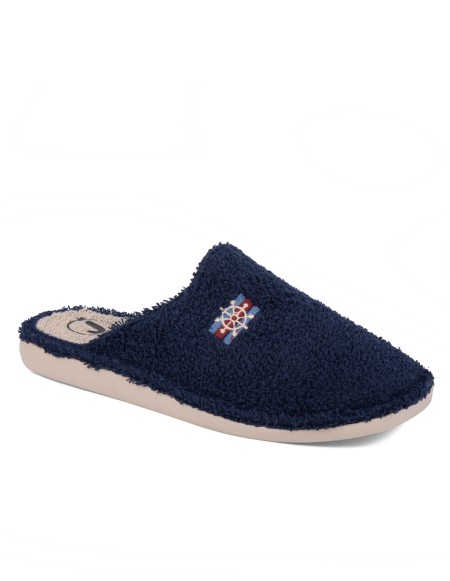 Zapatilla de casa suela EVA especial parquet azul marino