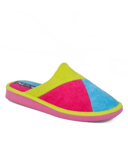 Zapatillas Mujer de casa abiertas multicolor