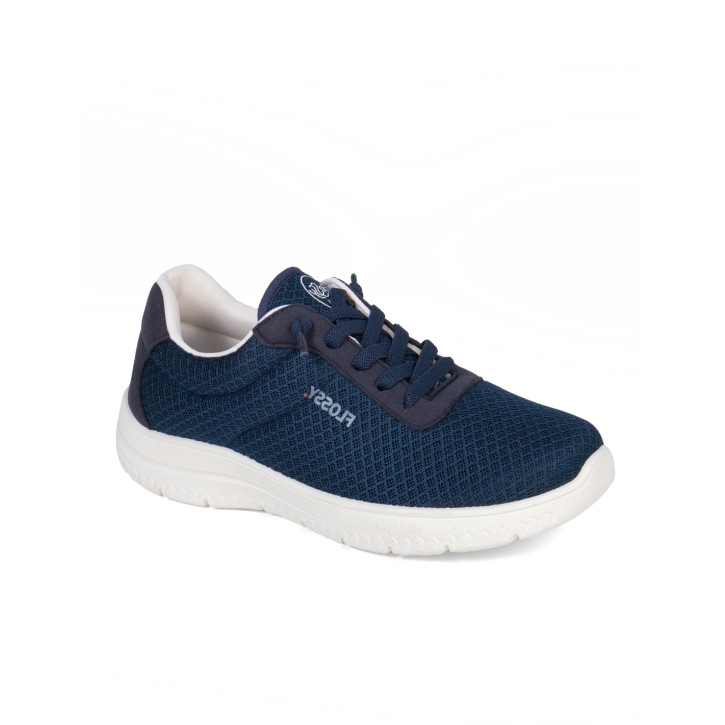 Zapatillas color marino con cordones