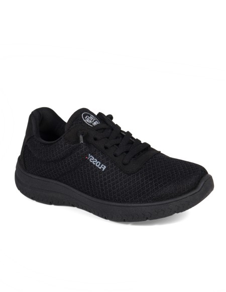 Zapatillas color negro con cordones