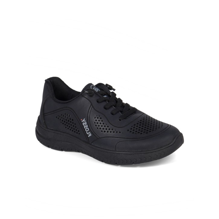 Deportivas mujer cordón elástico color negro