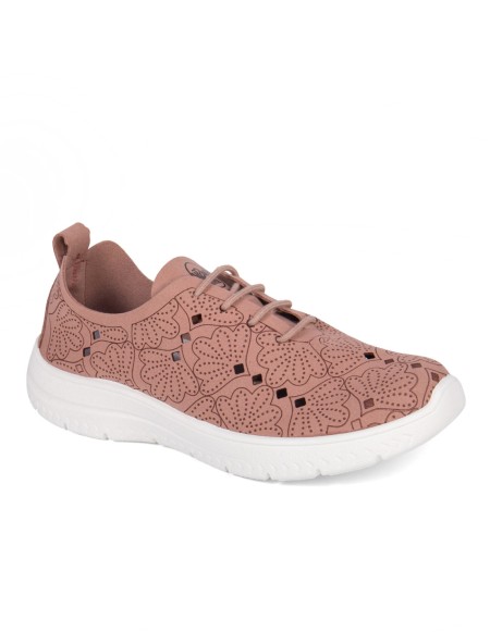Zapatillas color maquillaje con cordones