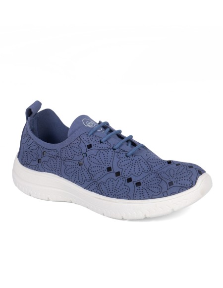 Zapatillas color jeans con cordones