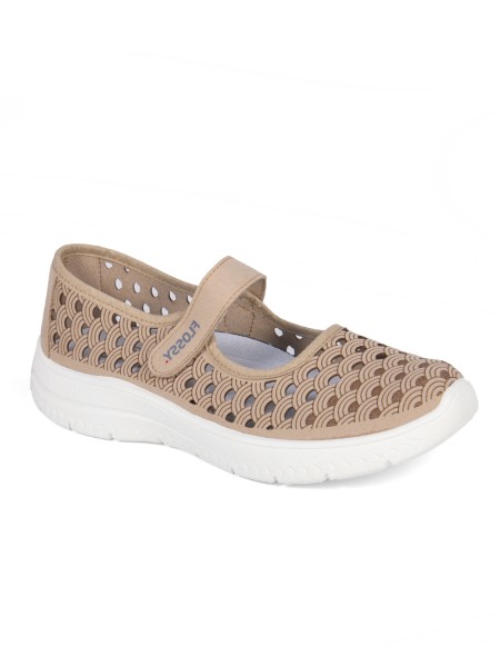 Zapatillas color arena con tira