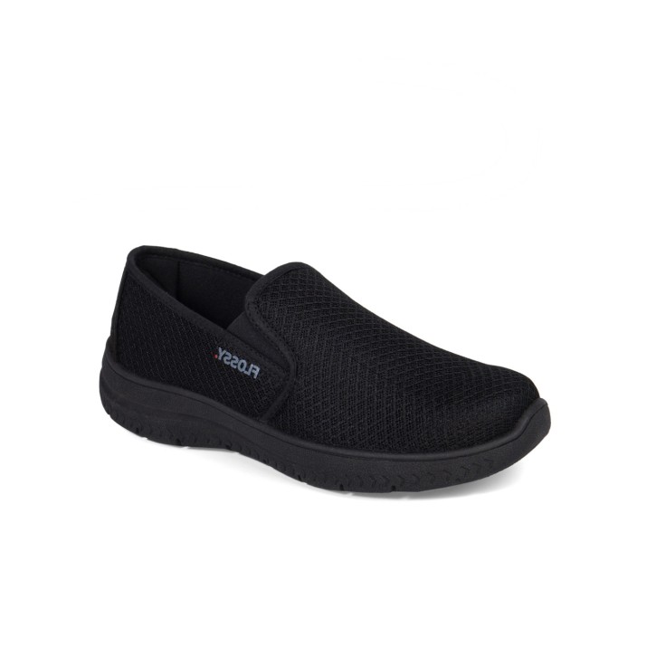 Zapatillas color negro sin cordones