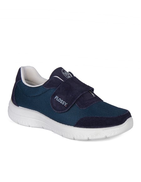 Zapatillas deportivas de lona flexible y cierre velcro...