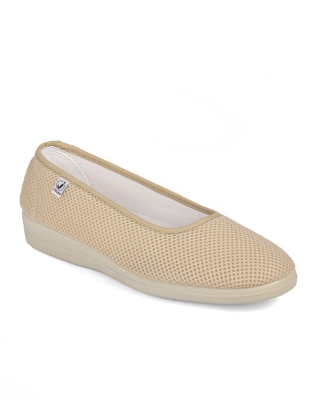 Zapatilla beige de lona