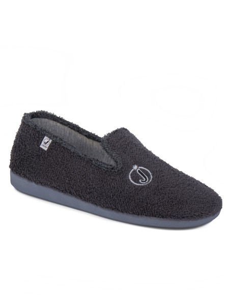 Zapatillas casa caucho natural cerradas gris