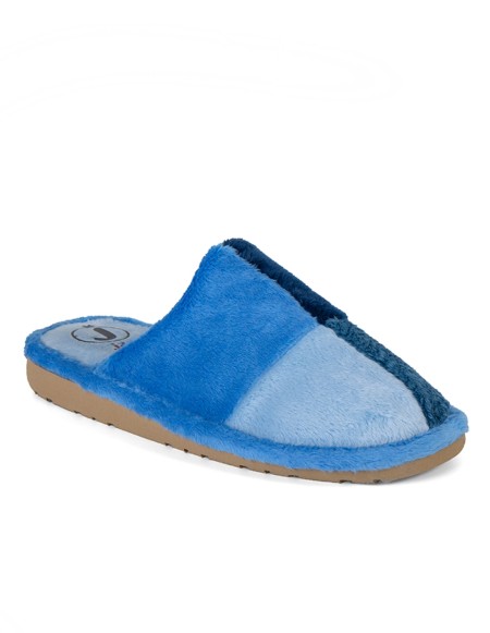 Zapatilla de casa suela EVA especial parquet color celeste