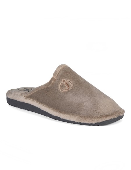 Zapatilla de casa suela EVA especial parquet color taupe