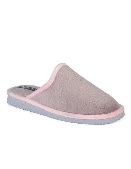 Zapatillas Mujer de casa abiertas en color niebla con...