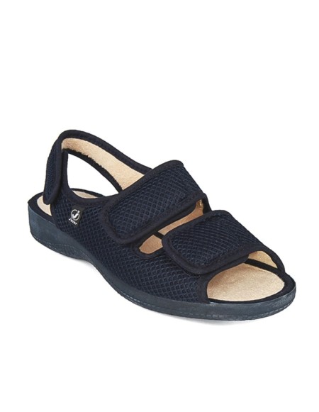Zapatillas lona con cierre de velcro y vulcanizado