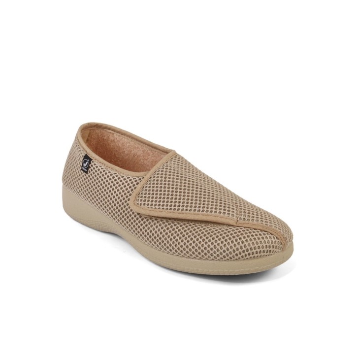 Zapatillas lona con velcro y vulcanizado