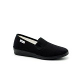 Zapatillas lona con elástico y cuña baja
