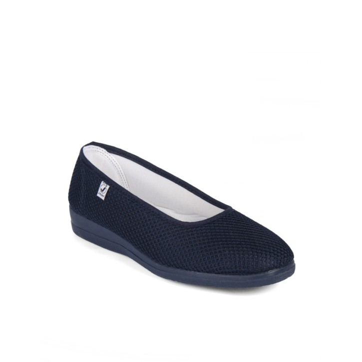 Zapatilla azul marino de lona
