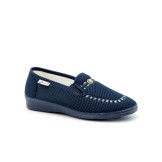Zapatillas lona con elástico y acabado decorado