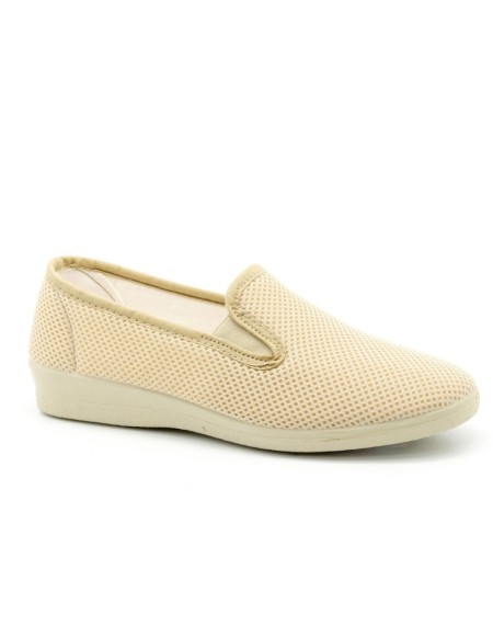 Zapatillas lona con elástico y vulcanizado