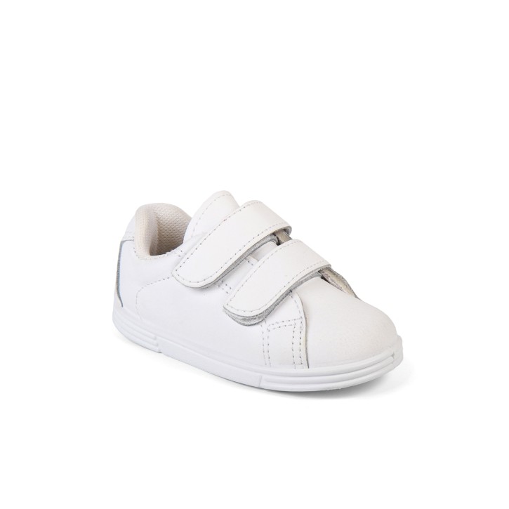 Zapatillas deportivas con cierre de velcro blancas