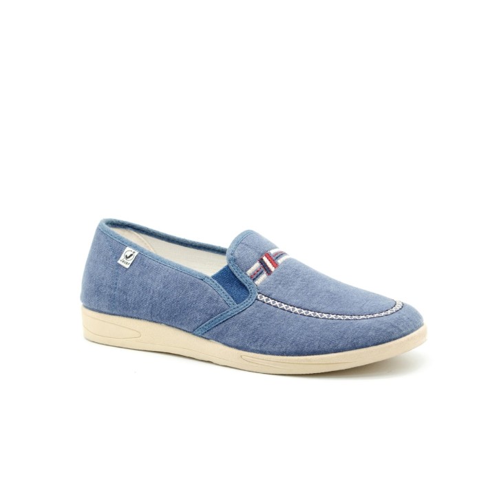 Zapatos con elástico y bordado decorativo