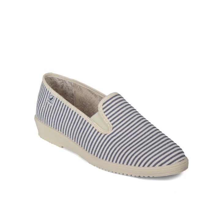 Zapatilla rayas color marino