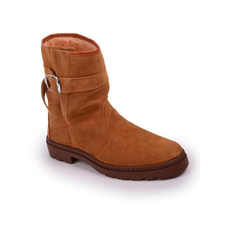 Botas lisas con hebilla