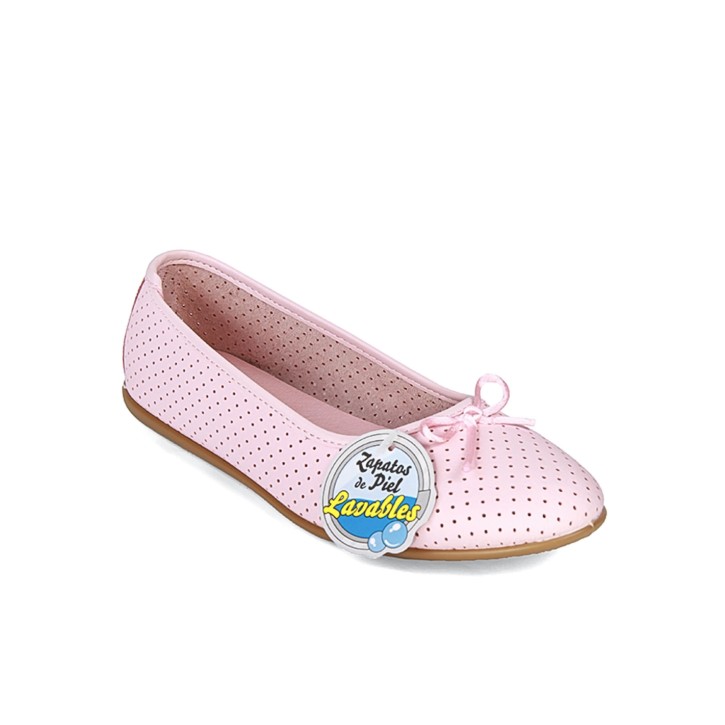 Francesitas piel en rosa con lacito