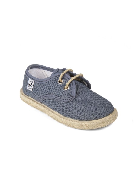 Zapatillas con cordones en color lino con suela de yute