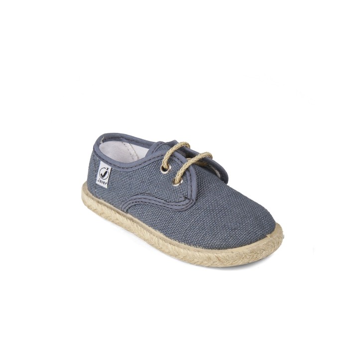 Zapatillas con cordones en color lino con suela de yute