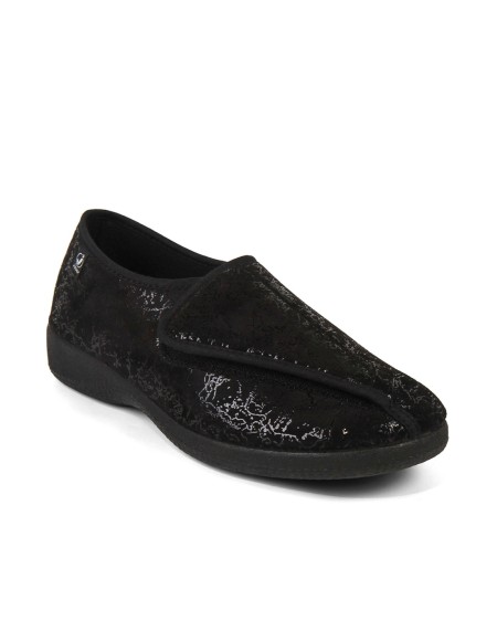 Zapatillas de casa velcro negra
