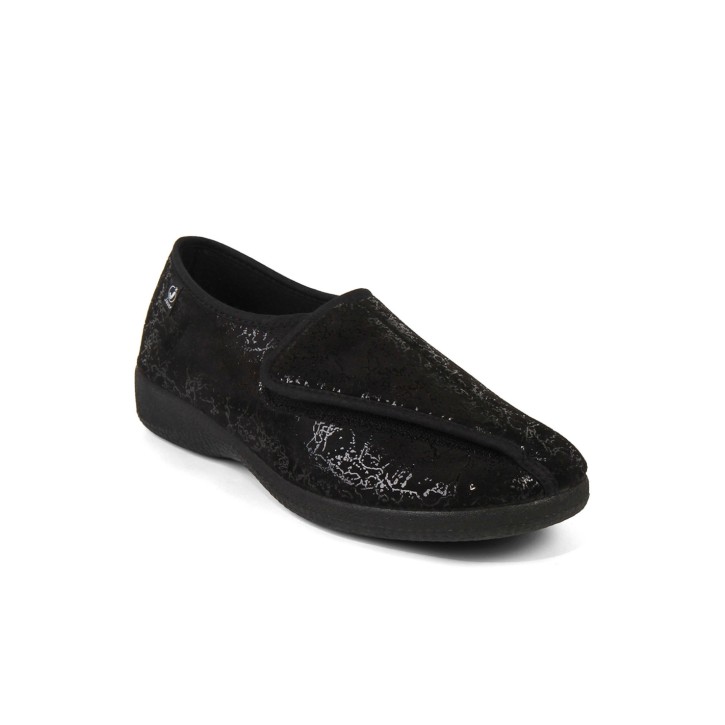 Zapatillas de casa velcro negra