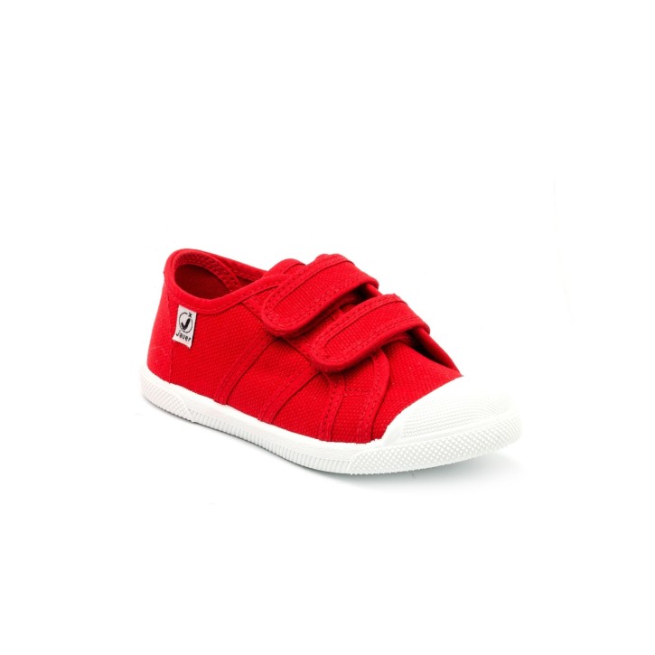 Zapatillas lona deportivas con doble velcro y...