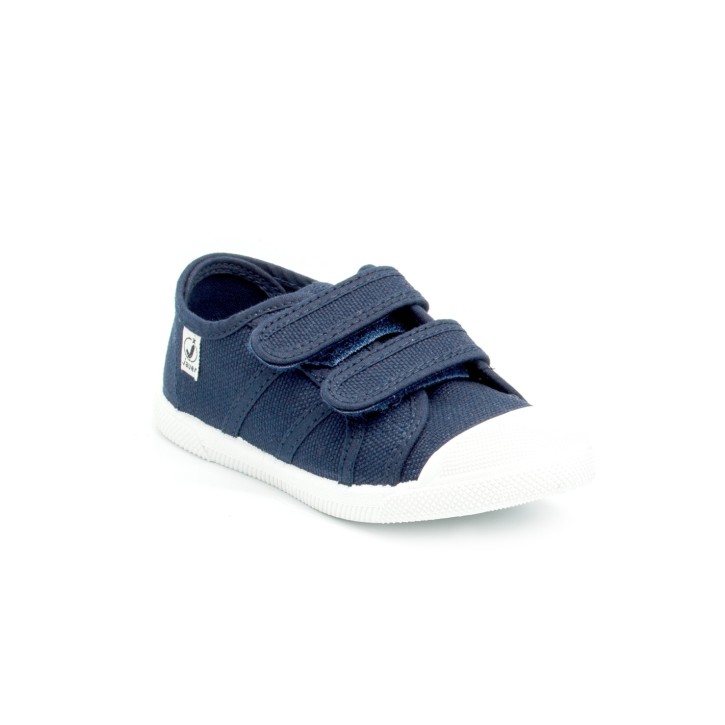 Zapatillas lona deportivas con doble velcro y...