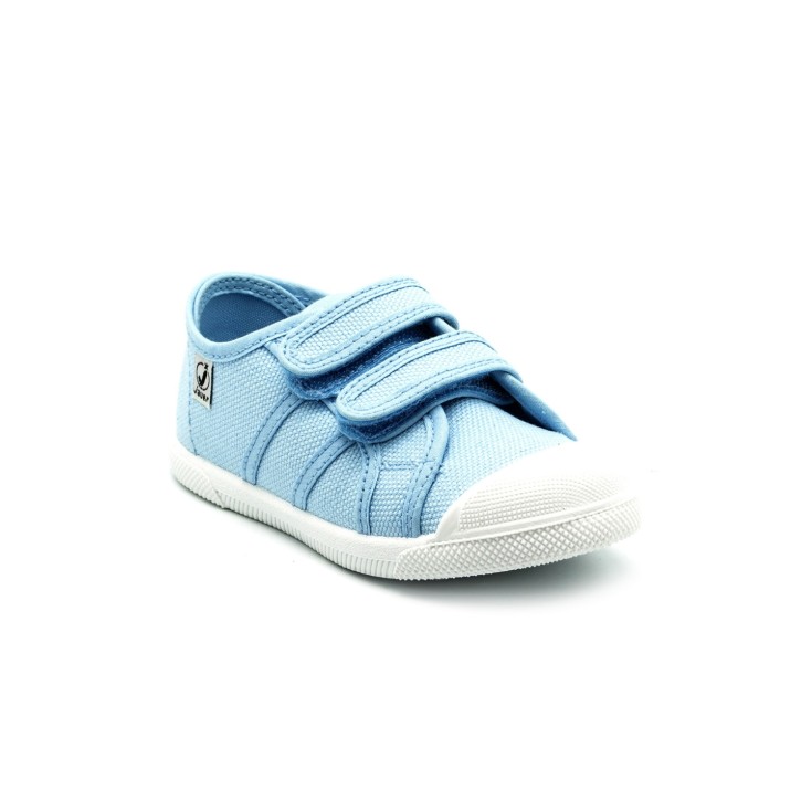 Zapatillas lona deportivas con doble velcro y...