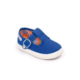 Sandalias lona con cierre de corchete