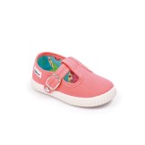Sandalias lona con cierre de corchete