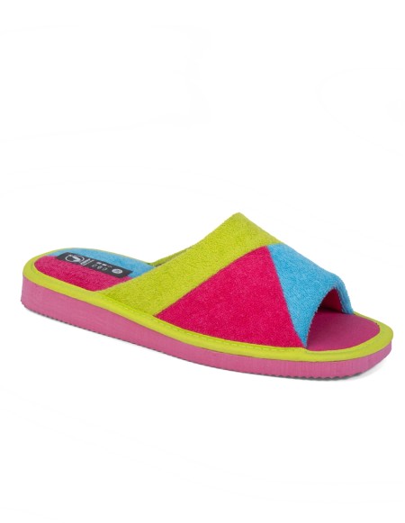 Zapatillas Mujer con puntera abierta de casa multicolor