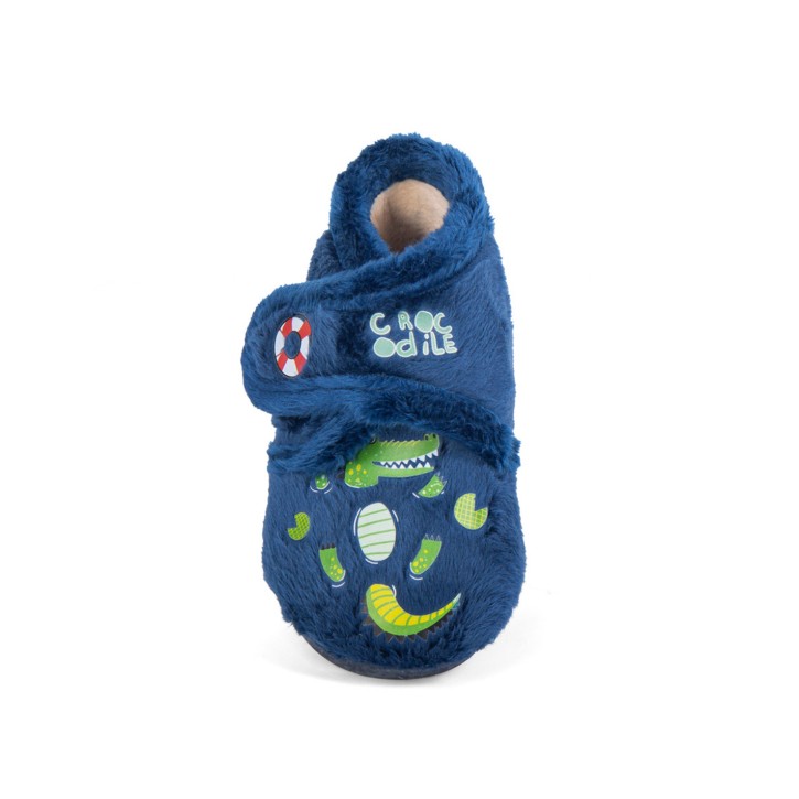 Zapatilla de casa con cierre de velcro cocodrilos