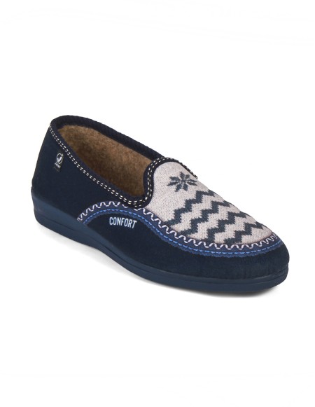 Zapatillas de casa cerradas marino