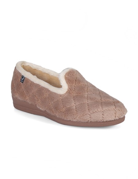 Zapatillas de casa cerradas teja