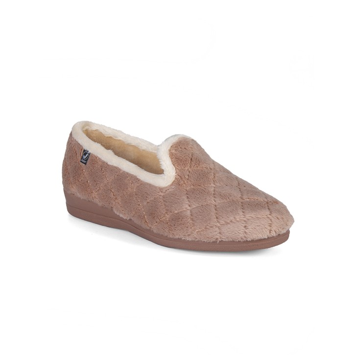 Zapatillas de casa cerradas teja